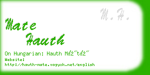 mate hauth business card